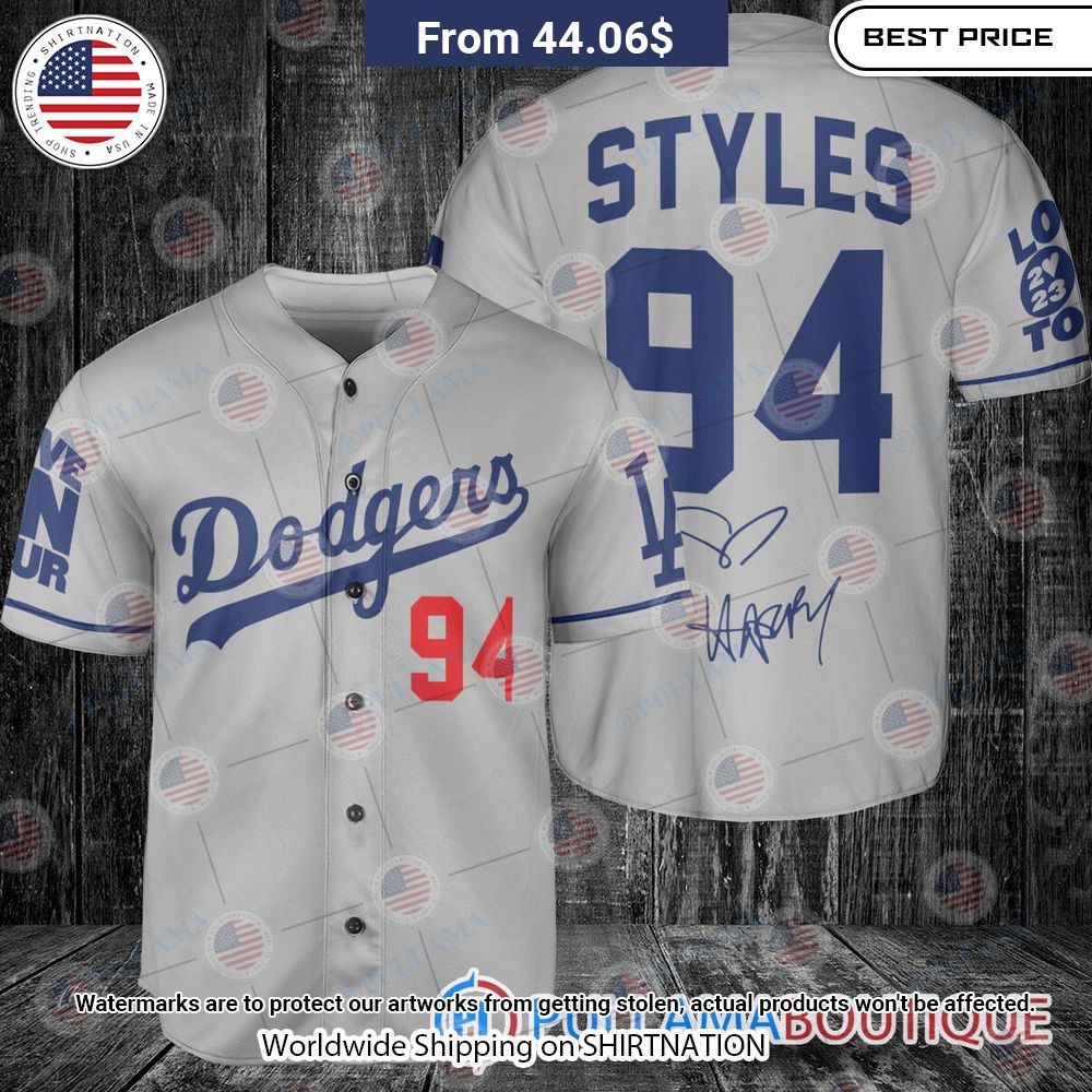 Los Angeles Dodgers Harry Styles Baseball Jersey Stand easy bro