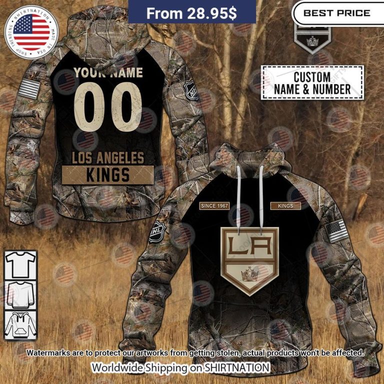 Los Angeles Kings Camouflage Custom Hoodie Best couple on earth