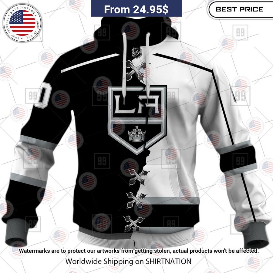los angeles kings mix jersey 2023 custom hoodie 2 115