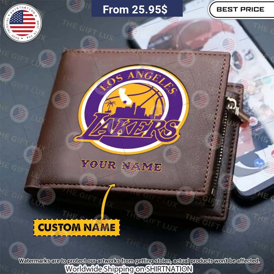 Los Angeles Lakers Custom Leather Wallet You tried editing this time?