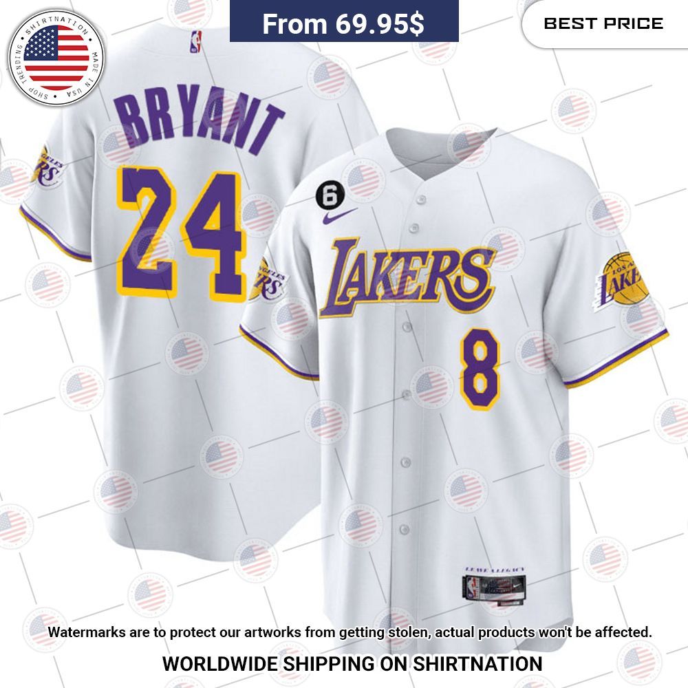 Los Angeles Lakers Kobe Bryant Baseball Jersey Nice elegant click