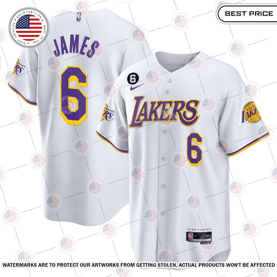 Los Angeles Lakers LeBron James 6 Baseball Jersey You look different and cute