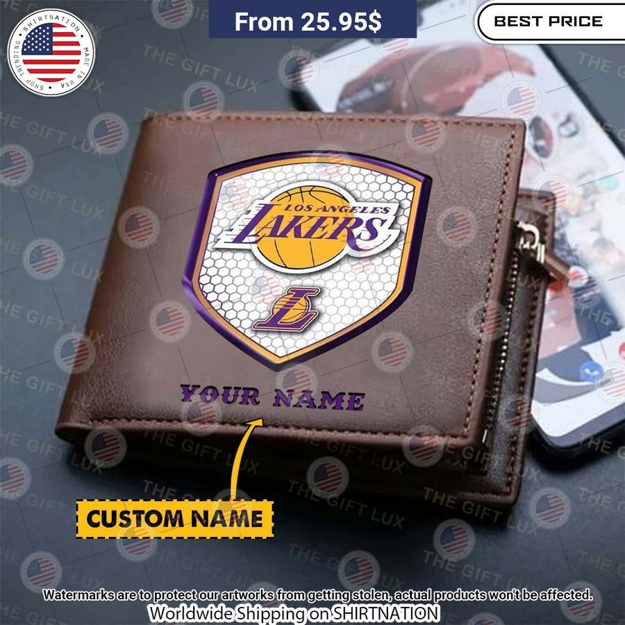 Los Angeles Lakers NBA Custom Leather Wallet Eye soothing picture dear