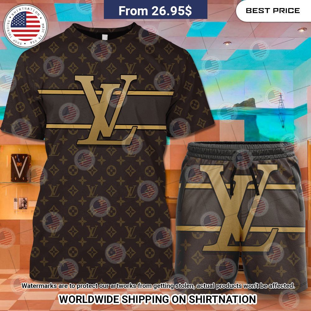 BEST Louis Vuitton Logo Shirt Short