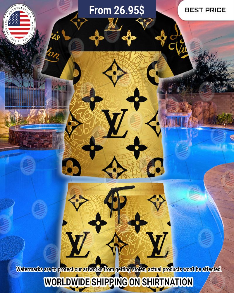 Louis Vuitton Pattern 3D Shirt Short Two little brothers rocking together