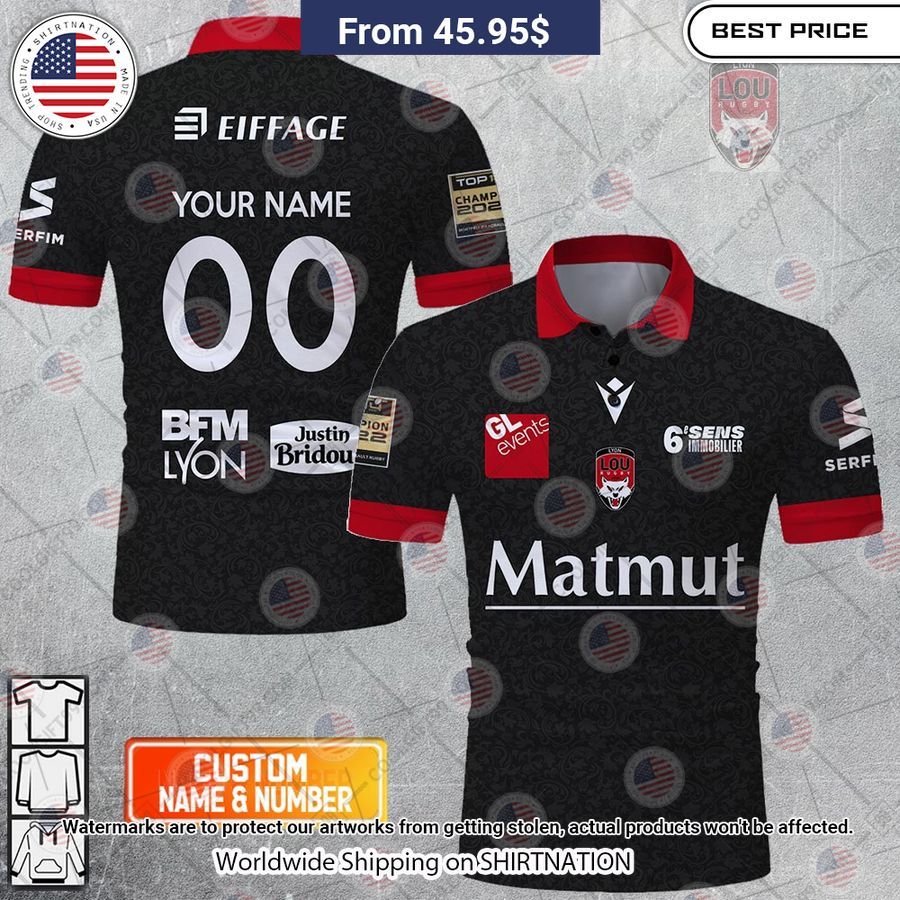 Lyon Lou Rugby 2223 Jersey Style Custom Polo