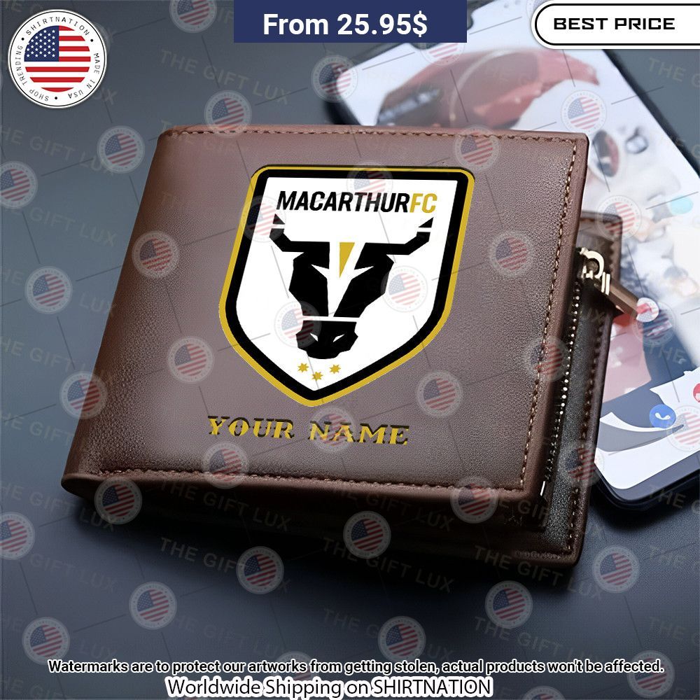 Macarthur FC Custom Leather Wallet Royal Pic of yours