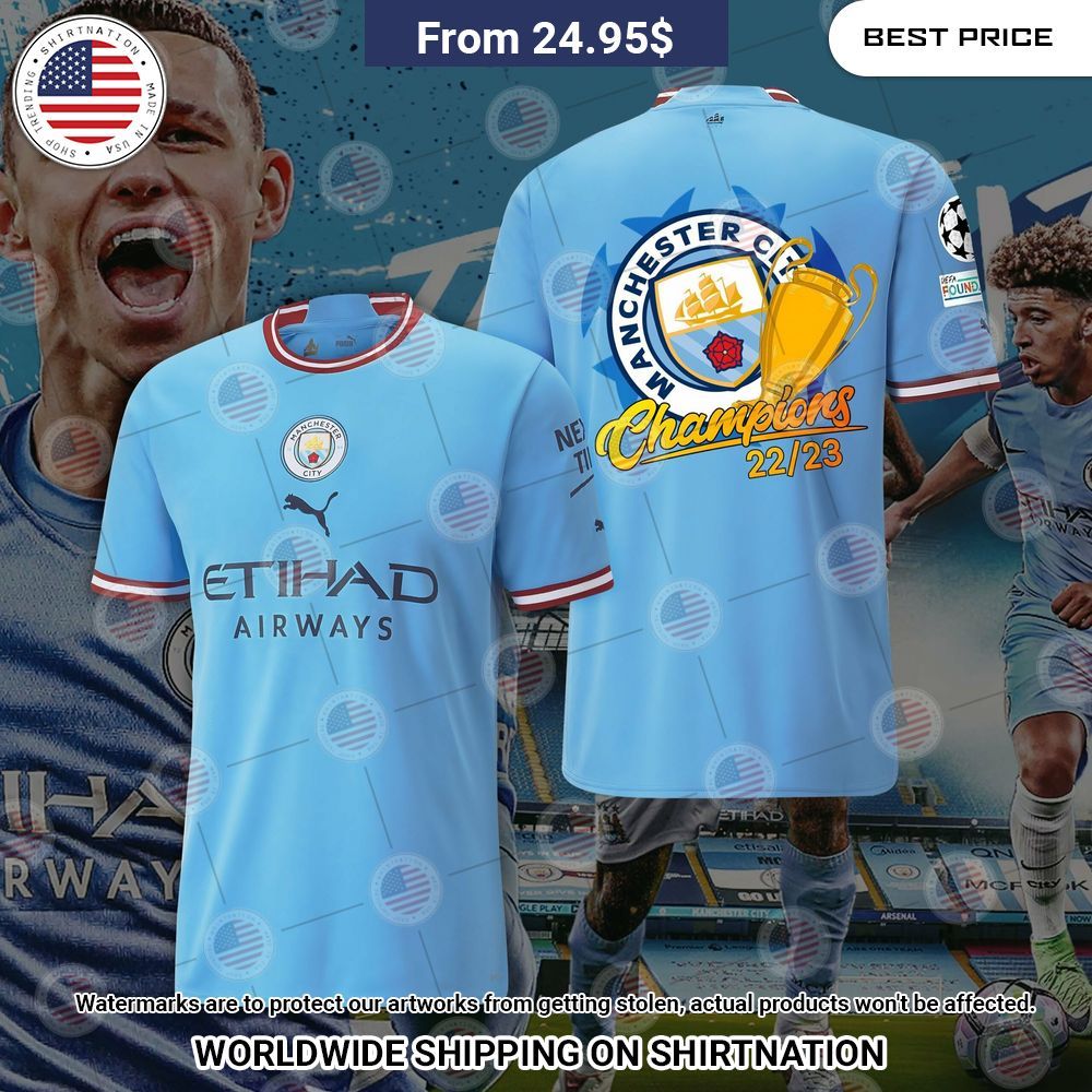 Manchester City F.C Champions Shirt Your face is glowing like a red rose