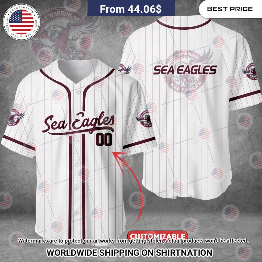Manly Sea Eagles Custom Baseball Jersey You are always amazing