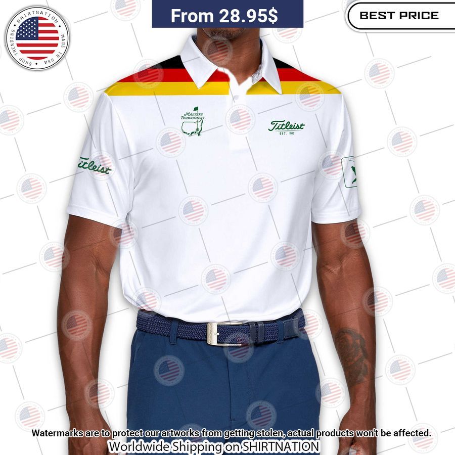 Masters Tournament Flag Of The Germany Titleist Polo Shirt
