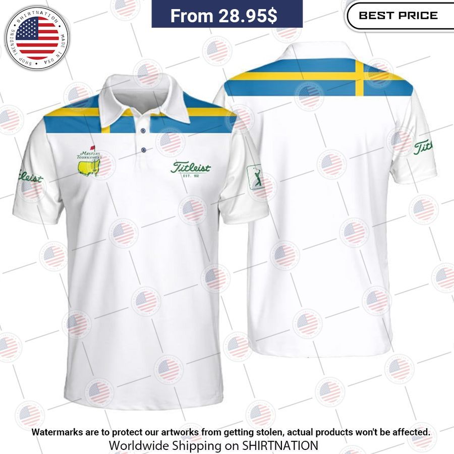 Masters Tournament Flag Of The Sweden Titleist Polo Stand easy bro