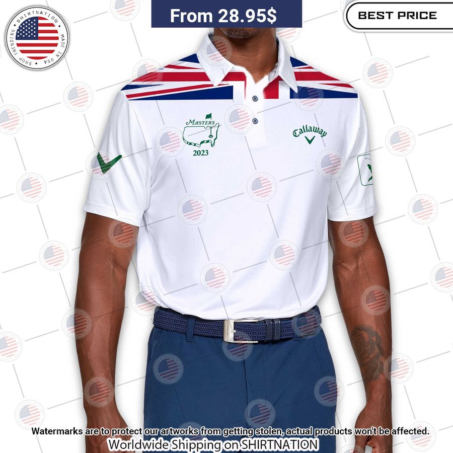Masters Tournament Flag Of The UK Callaway Polo Shirt