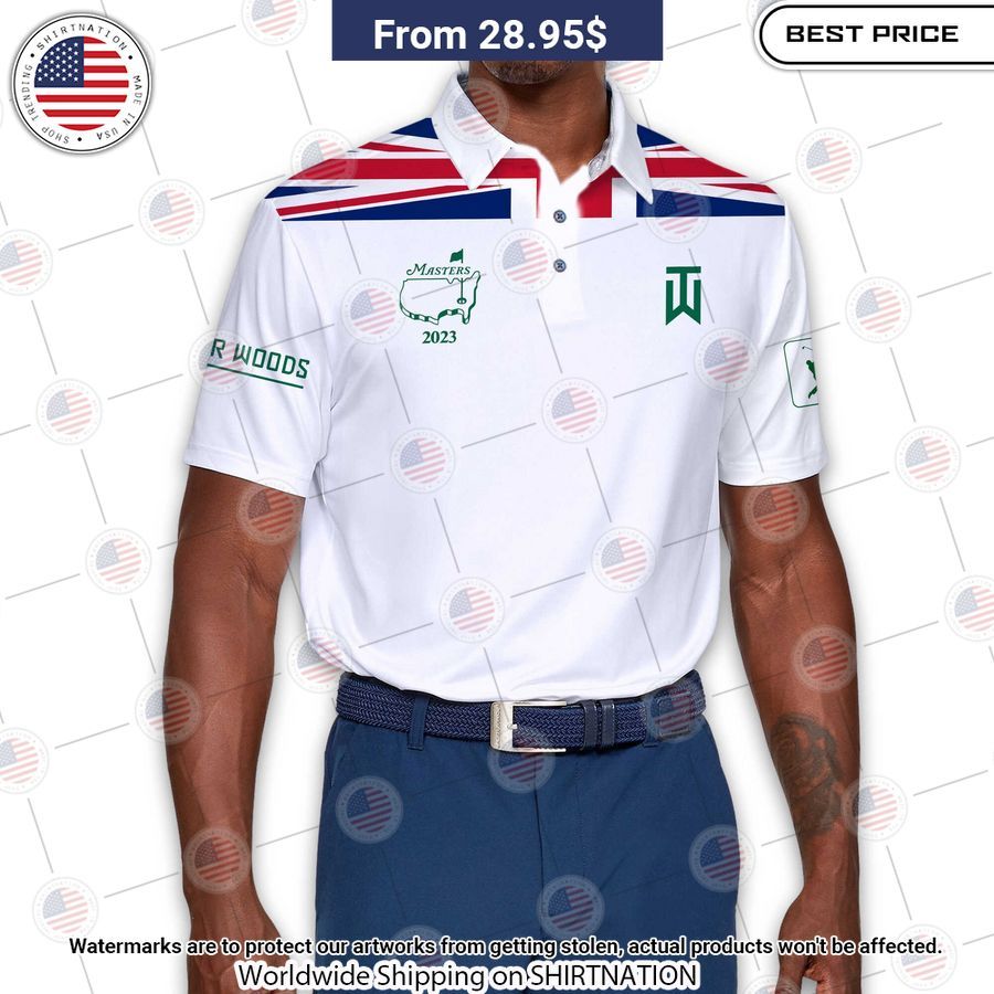 Masters Tournament Flag Of The UK Tiger Woods Polo Shirt