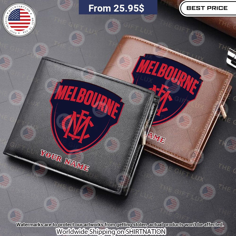 Melbourne Football Club Custom Leather Wallet Nice shot bro