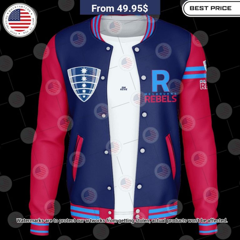 Melbourne Rebels Vintage Logo Custom Baseball Jacket You look handsome bro