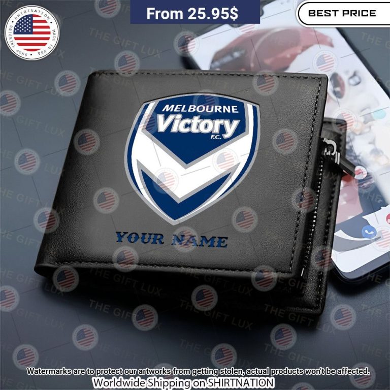 Melbourne Victory FC Custom Leather Wallet Best couple on earth