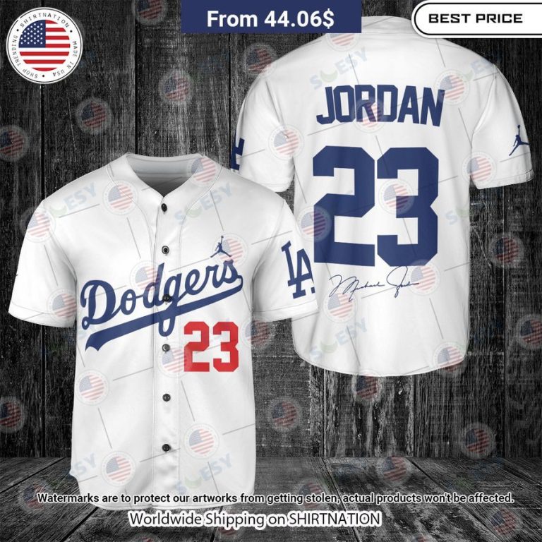 Michael Jordan 23 La Dodgers Baseball Jersey Our hard working soul