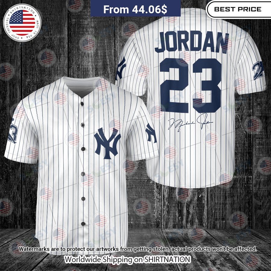 Michael Jordan 23 Yankees Baseball Jersey