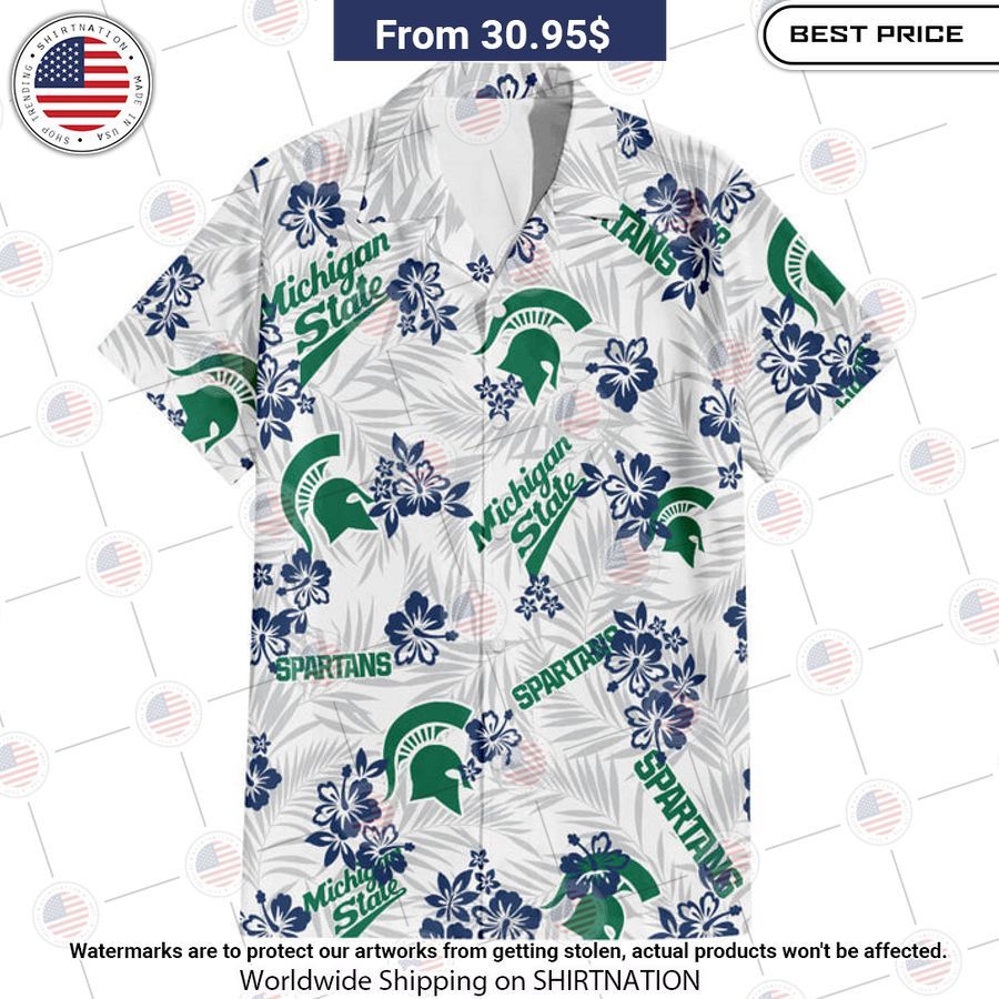 Michigan State University Hawaiian Shirt Nice elegant click