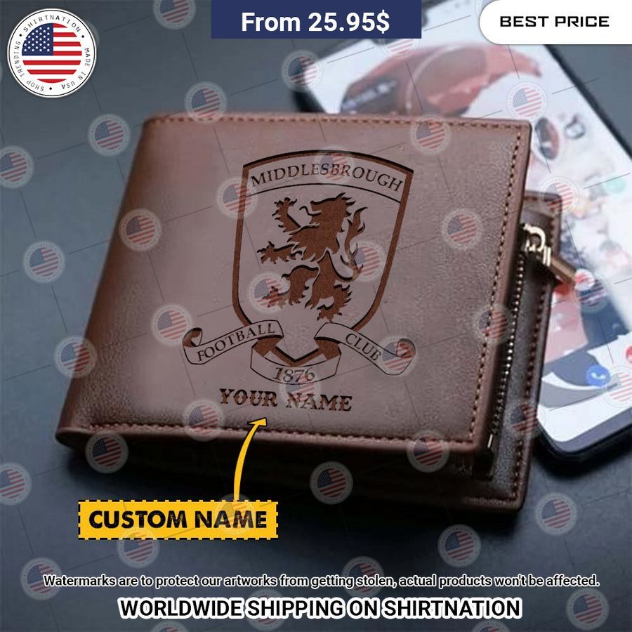 Middlesbrough Custom Leather Wallet Rocking picture