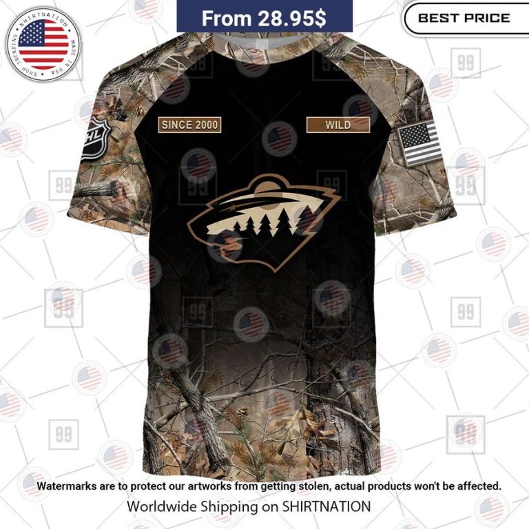 Minnesota Wild Camouflage Custom Hoodie Pic of the century