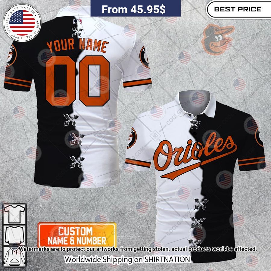 MLB Baltimore Orioles Mix jersey Style Custom Polo
