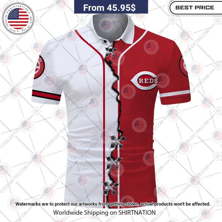 MLB Cincinnati Reds Mix jersey Style Custom Polo I am in love with your dress