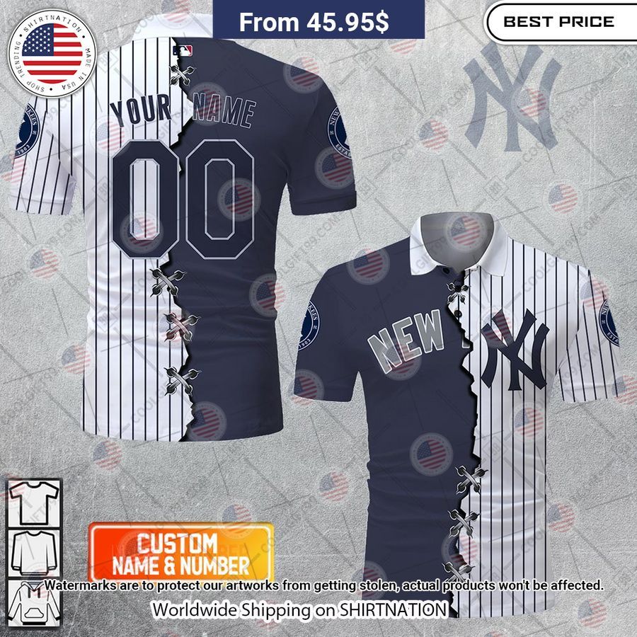 MLB New York Yankees Mix jersey Style Custom Polo