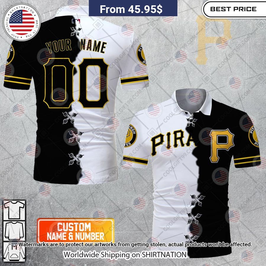 MLB Pittsburgh Pirates Mix jersey Style Custom Polo