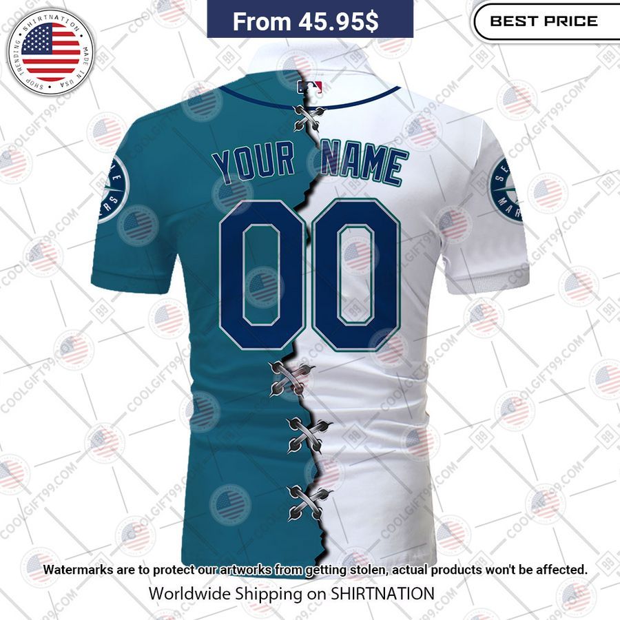 MLB Seattle Mariners Mix jersey Style Custom Polo Such a charming picture.