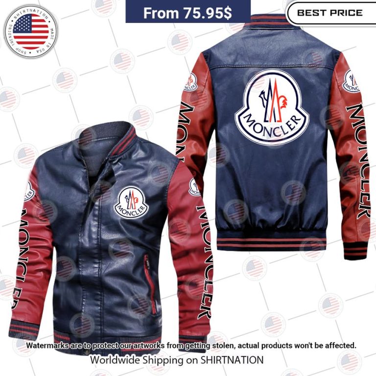 moncler leather bomber jacket 3 343