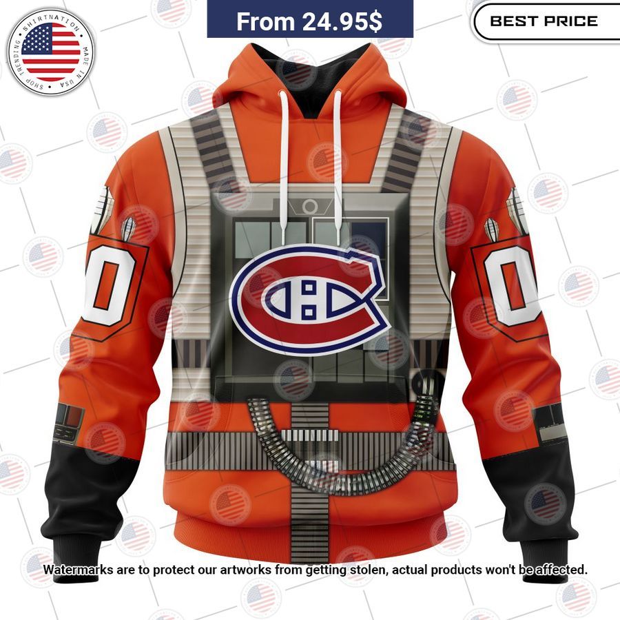 Montreal Canadiens Star Wars Rebel Pilot Design Custom Shirt Lovely smile