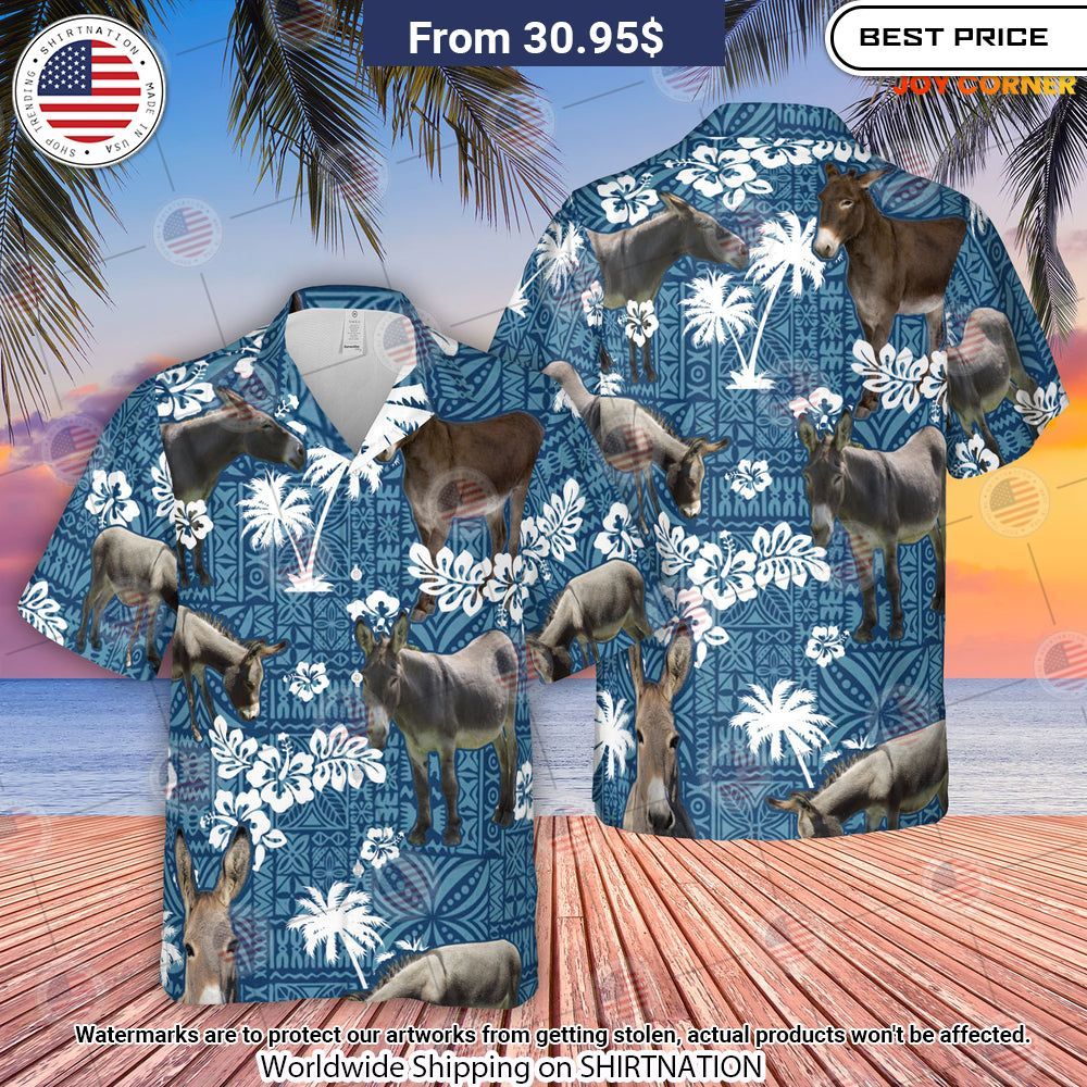 Mule Blue Tribal Hawaiian Shirt