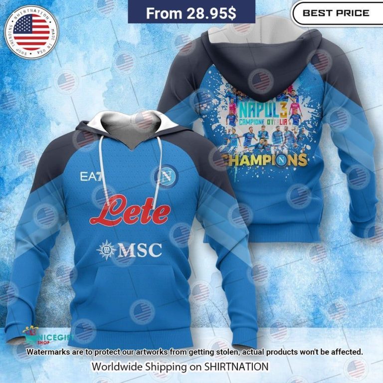 napoli campione ditalia 2023 hoodie 1