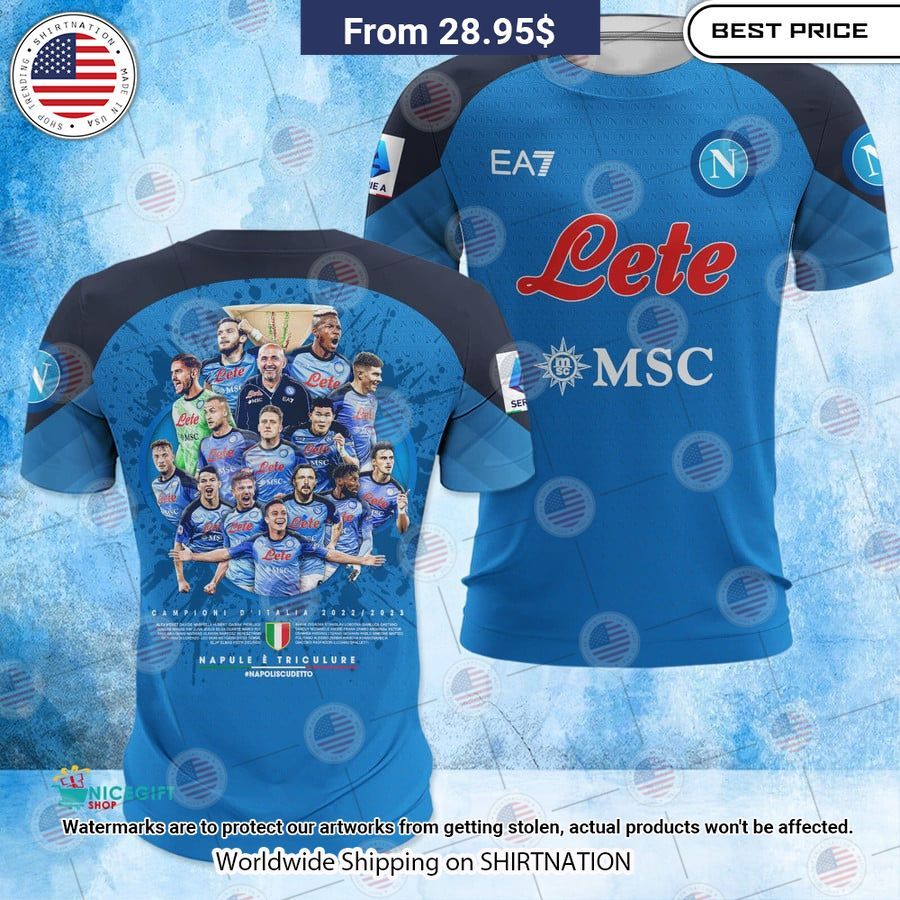 Napoli Champione D'Italia 2023 Msc Shirt • Shirtnation - Shop trending ...