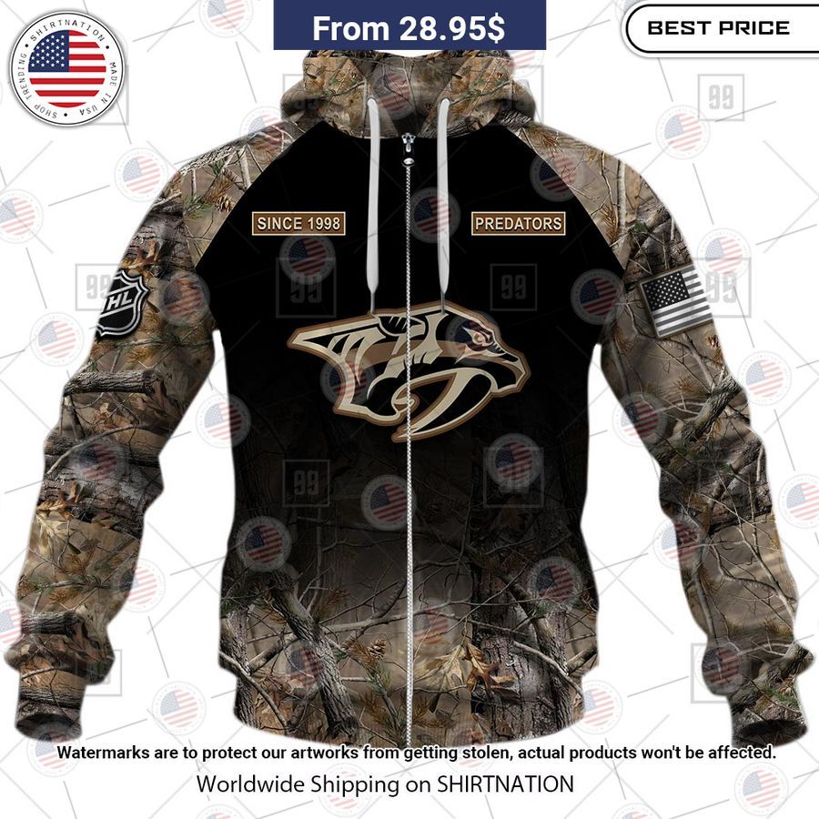Nashville Predators Camouflage Custom Hoodie Which place is this bro?