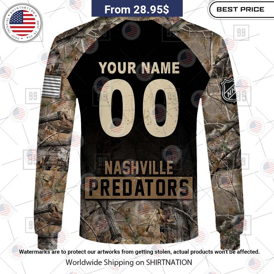 Nashville Predators Camouflage Custom Hoodie You look lazy