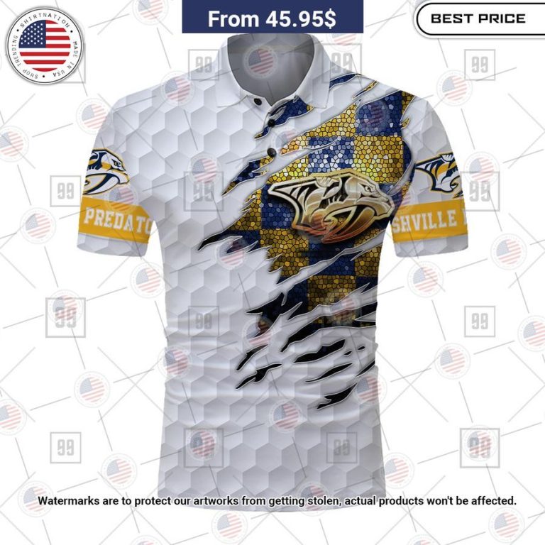 Nashville Predators Custom Polo Nice Pic