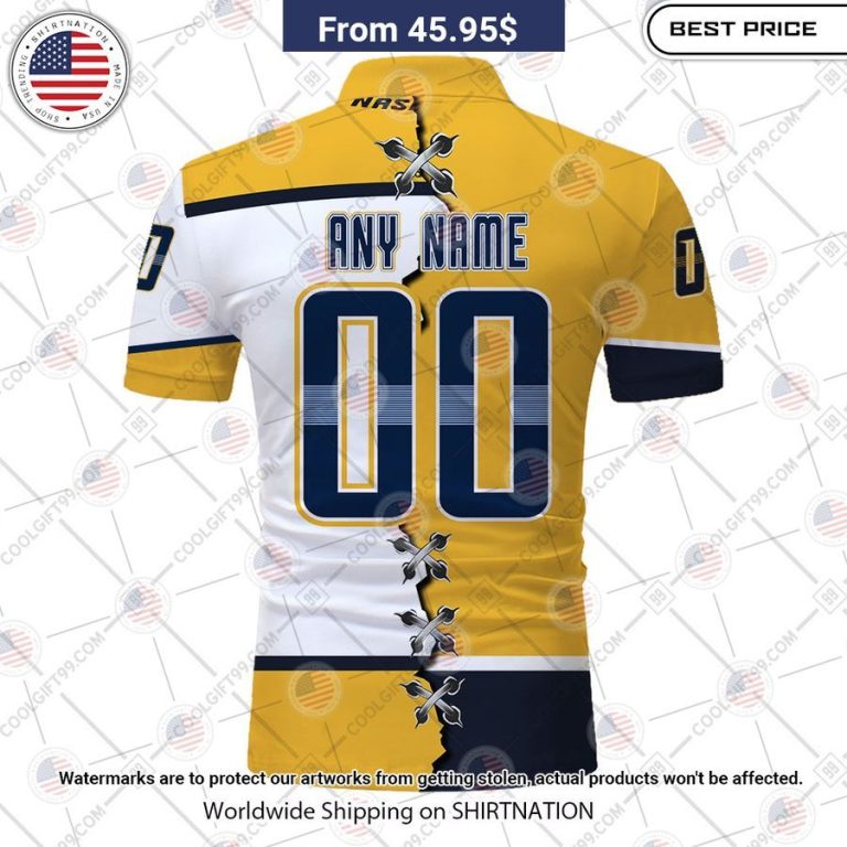 Nashville Predators Mix Jersey Style Custom Polo You look elegant man