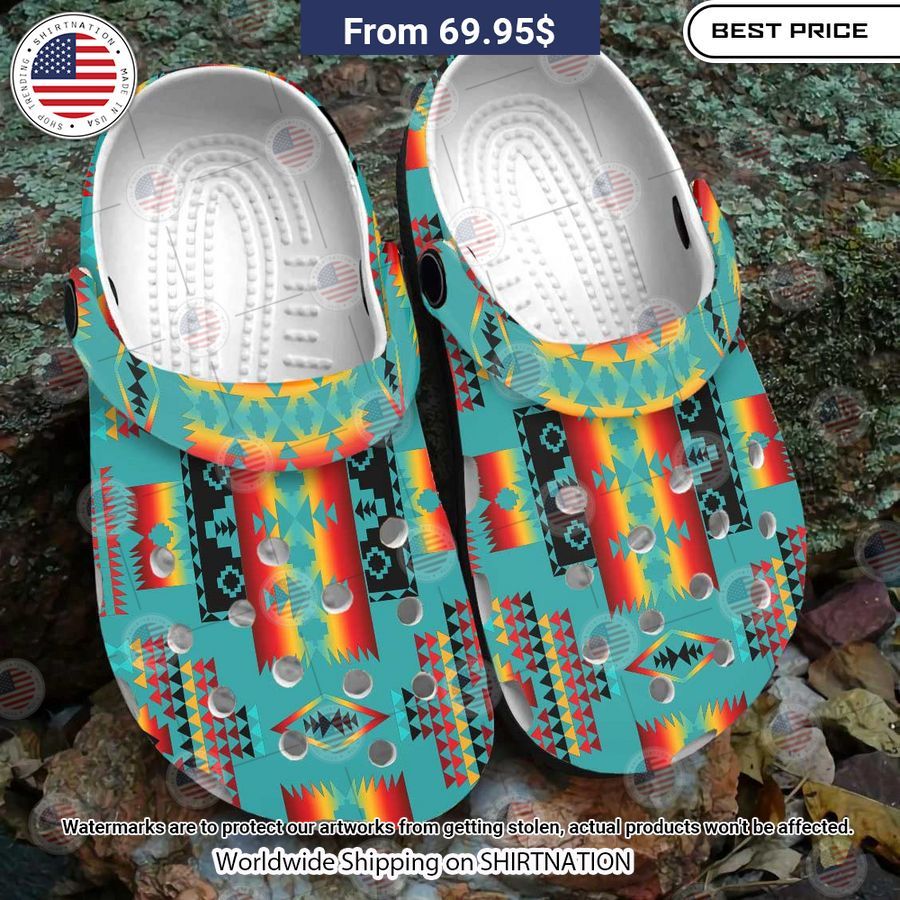 Native American Cyan Crocband Generous look