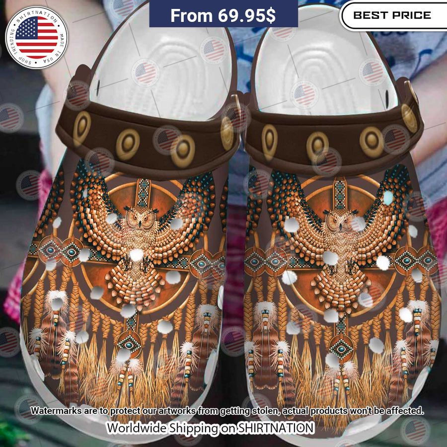 Native Owl Crocs Clog Shoes