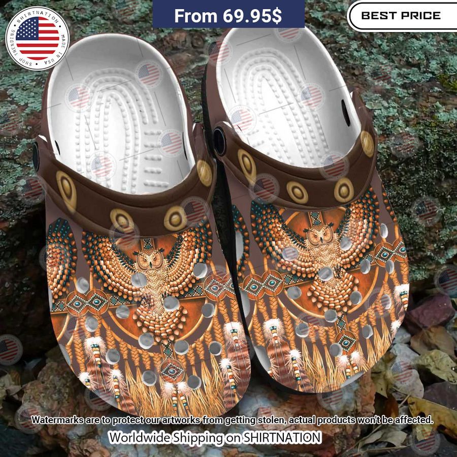 Native Owl Crocs Clog Shoes Stand easy bro