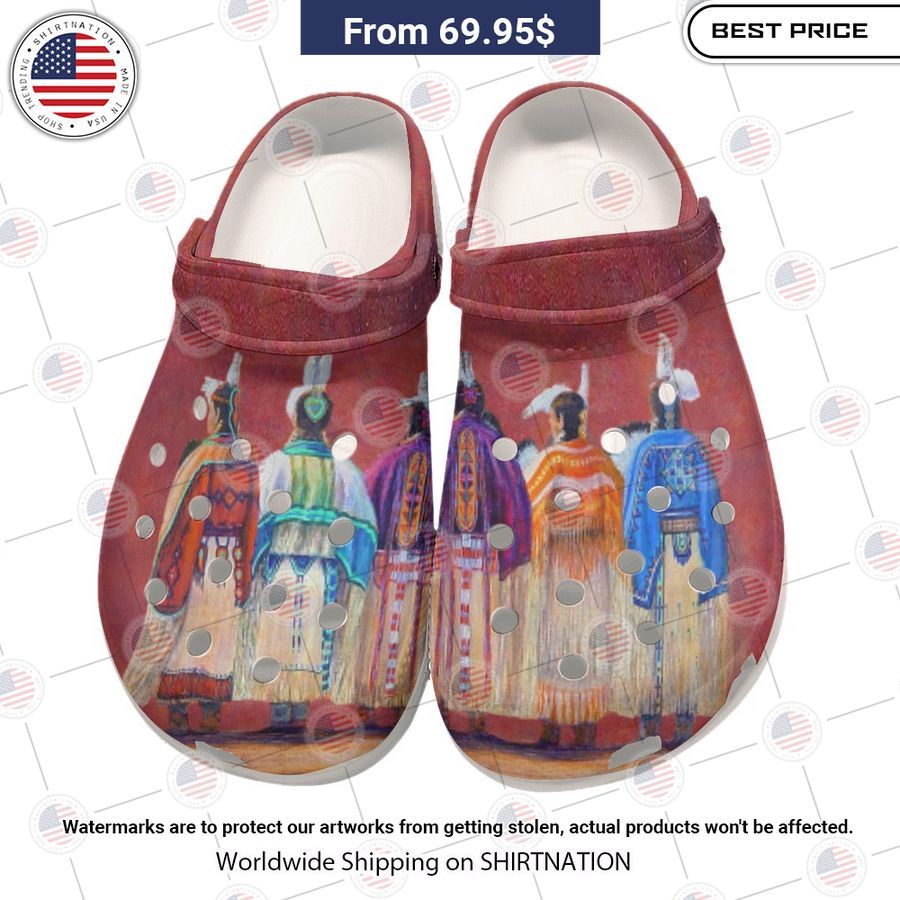 Native Women Crocs Clog Shoes Two little brothers rocking together