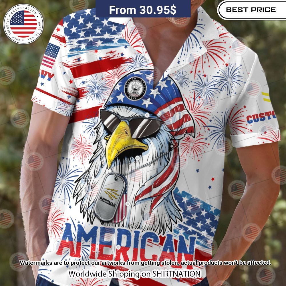 Navy Rating US Eagle Hawaiian Shirt You look so healthy and fit