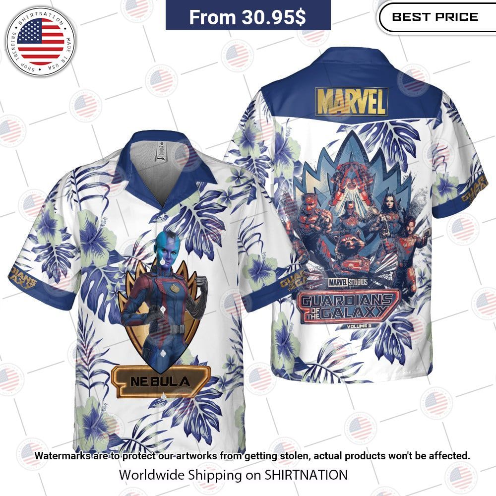 Nebula Guardians of the Galaxy 2023 Hawaiian Shirt Impressive picture.