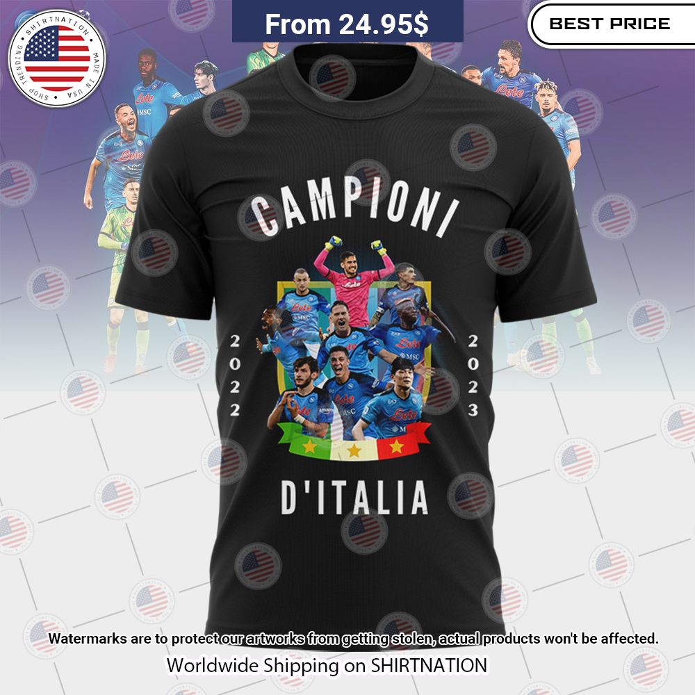 NEW Campione D'italia 2023 T Shirts Selfie expert