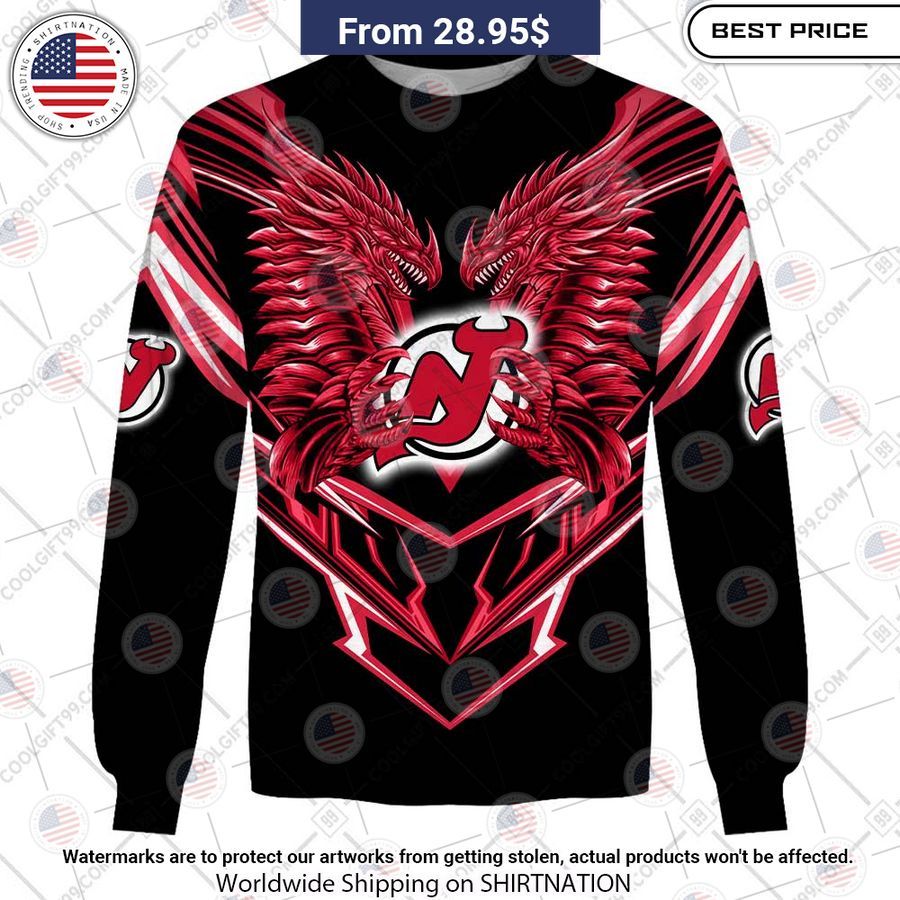 New Jersey Devils Dragon Custom Shirt Elegant and sober Pic