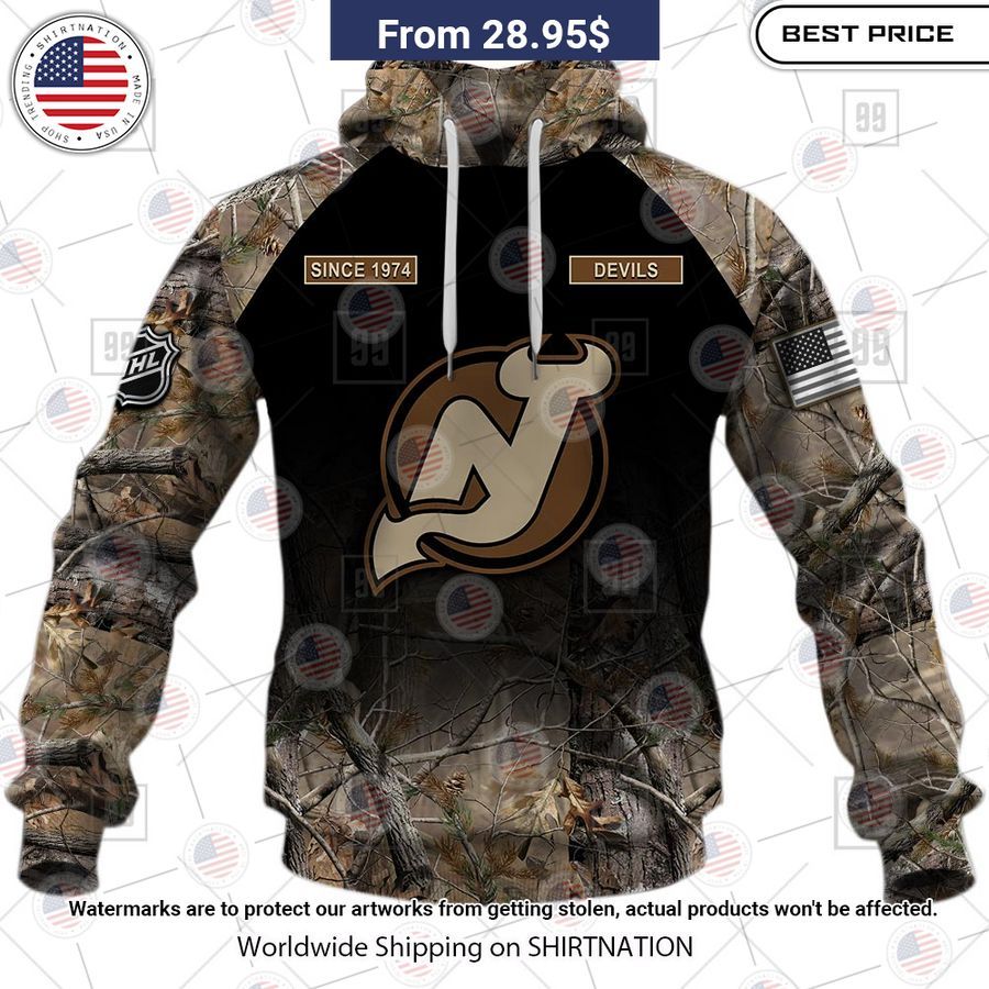 New Jersey Devils Hunting Camo Custom Shirt You look beautiful forever