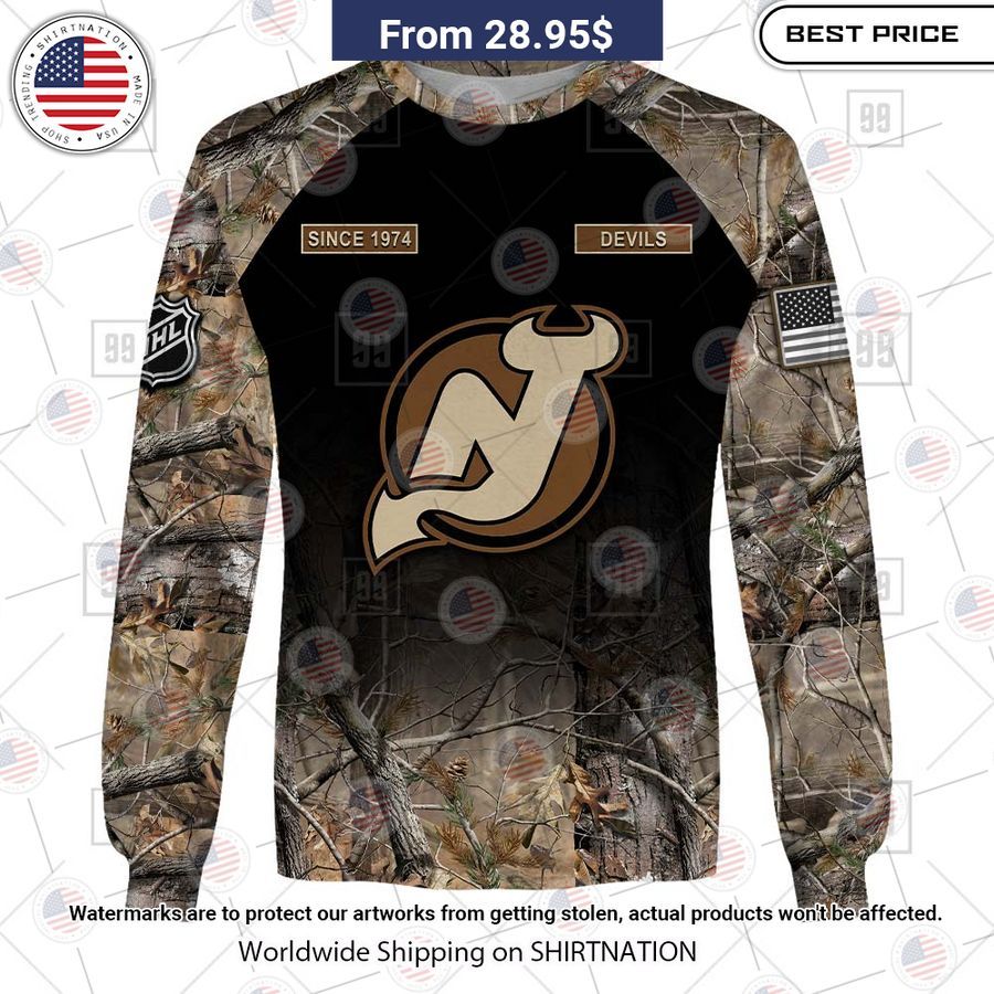 New Jersey Devils Hunting Camo Custom Shirt You tried editing this time?