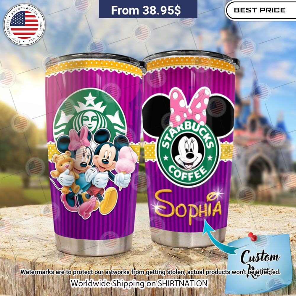 NEW Minnie Mouse Starbucks Custom Tumblers Which place is this bro?